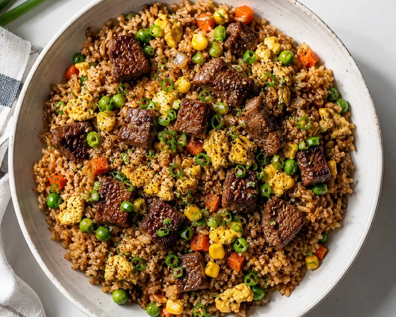 Black Pepper Steak Fried Rice