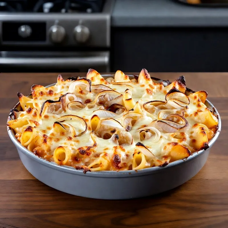 Cheesy French Onion Pasta Bake
