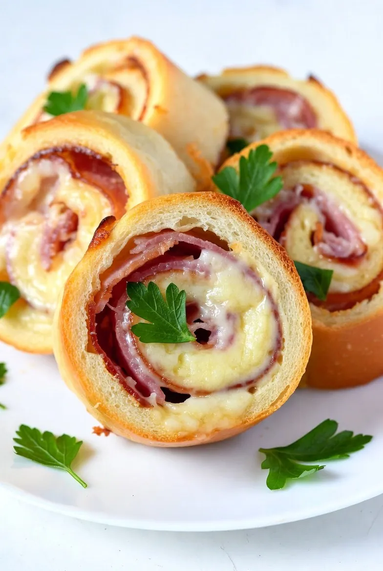 Hot Ham & Cheese Pinwheels
