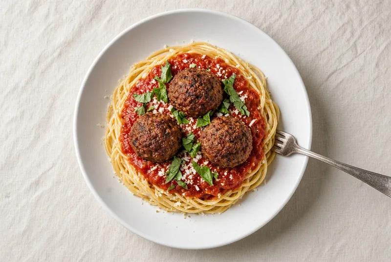 Slow-Simmered Spaghetti Sauce with Meatballs